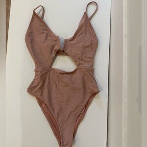 forever 21 pink swimsuit w cutouts